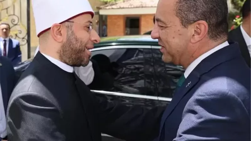 الغريب يستقبل وزير الأوقاف لإفتتاح 