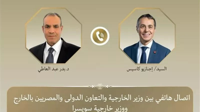 وزير الخارجية يبحث مع نظيره السويسري التطورات الإقليمية