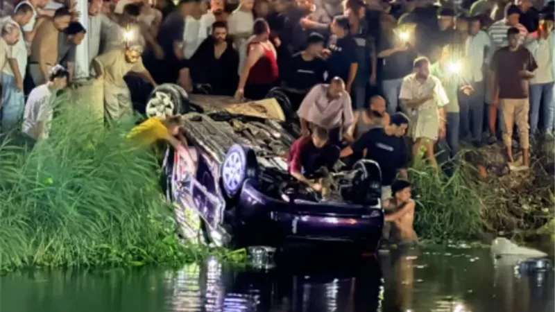 أسماء ضحايا حادث سقوط سيارة فى ترعة المريوطية
