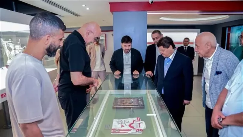 وفد من الوفاق الليبي يزور نادي الزمالك ويُشيد بتاريخ القلعة البيضاء
