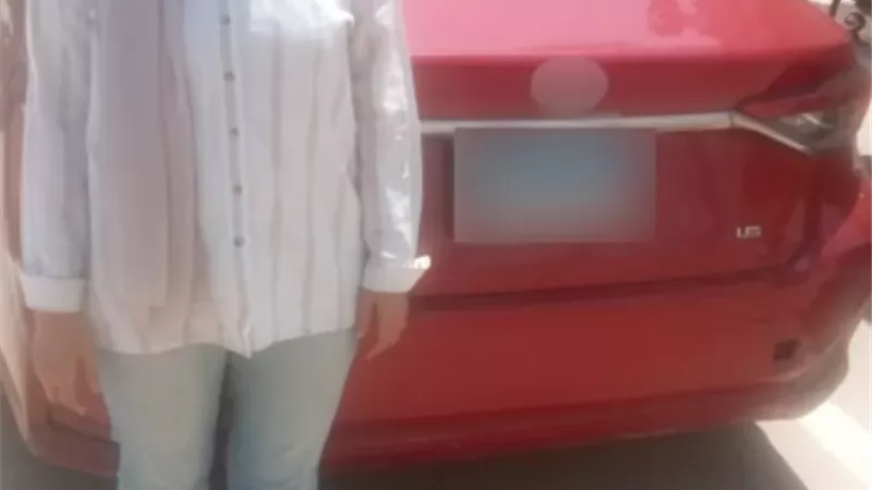 التحفظ على سيارة ملاكي وضبط قائدتها بتهمة طمس اللوحات المعدنية