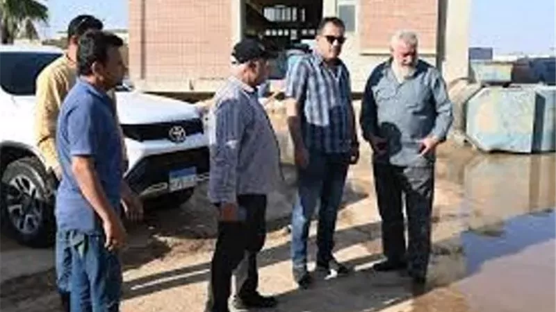 جهاز العاشر من رمضان ينهي إصلاح كسر خط المياه الرئيسي