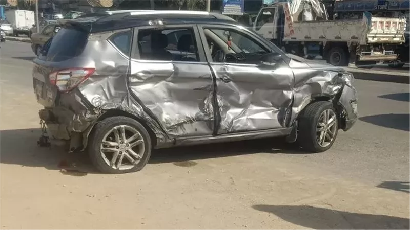 مصرع سائق فى تصادم مع سيارة ملاكى بمدخل طريق الشيخ فضل بالمنيا