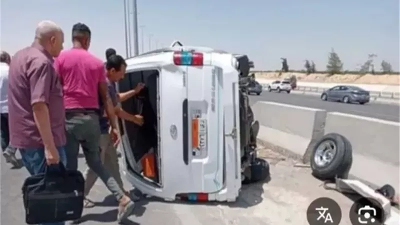 وفاة شاب متأثرا بإصابته فى انقلاب ميكروباص أعلى الإقليمي بالشرقية