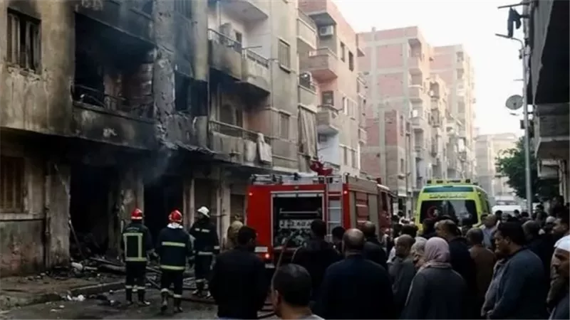 الفحص الأولي وأقوال شهود العيان فى حريق منشأة ناصر