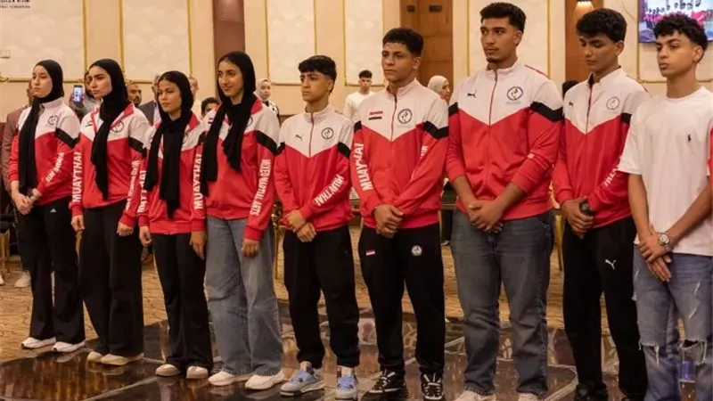 تكريم أبطال منتخب مصر للشباب للمواي تاي في بطولة العالم