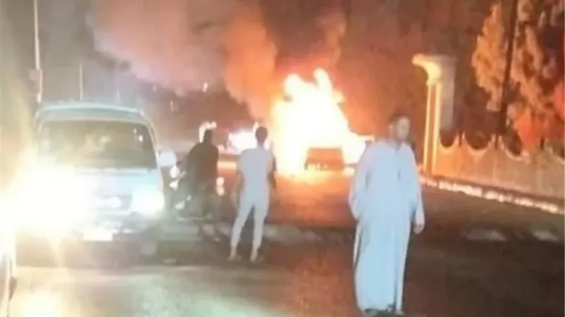 نشوب حريق في سيارة ملاكي بقنا