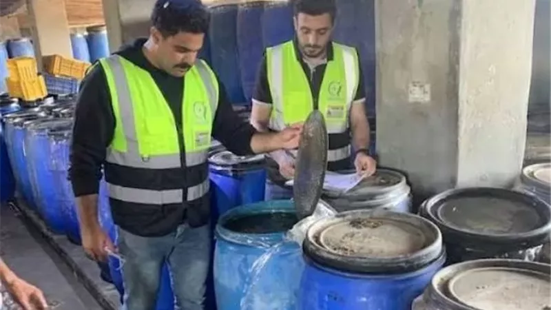 ضبط طن مخللات فاسدة داخل مصنع غير مرخص بالغربية