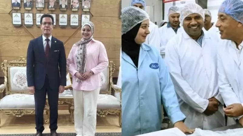 رئيس جامعة بنها يمنح الطالبة ندى منحة دراسية كاملة حتى التخرج