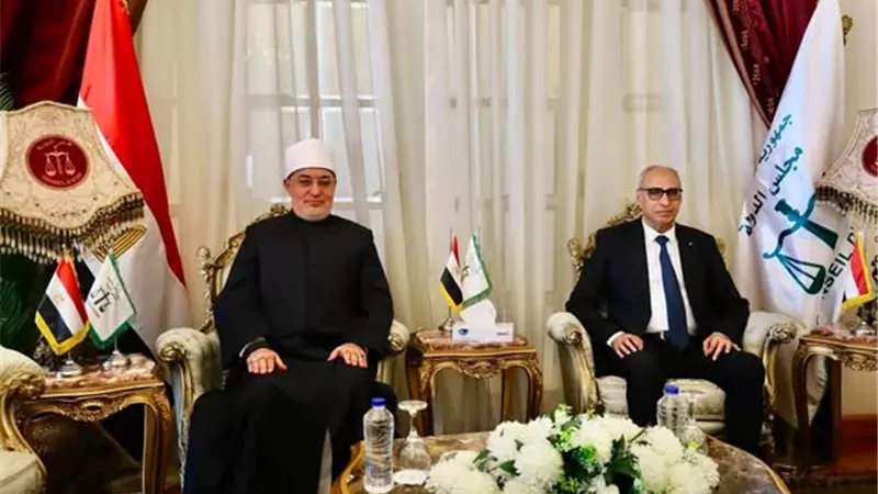 المفتي يهنئ رئيس مجلس الدولة لتوليه رئاسة المجلس رسميًّا