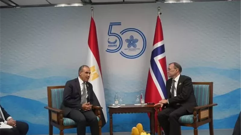 وزير الخارجية يبحث مع نظيره النرويجي التطورات الإقليمية