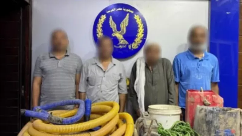 القبض على 4 ينقبون عن الآثار أسفل منزل فى التبين