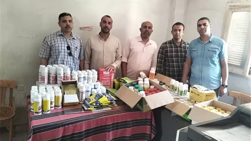 ضبط 60 كيلو لحوم فاسدة و350 عبوة مبيدات محظورة