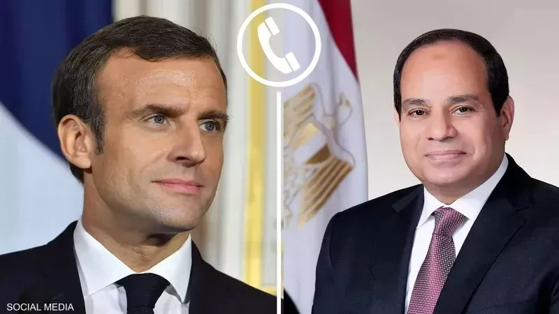 الرئيس السيسي يؤكد لماكرون تضامن مصر مع فرنسا في مواجهة ازمة الحرائق