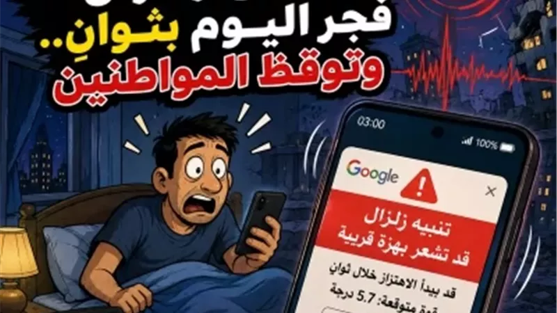 تنبيهات جوجل تسبق زلزال فجر اليوم بثوانٍ.. وتوقظ المواطنين
