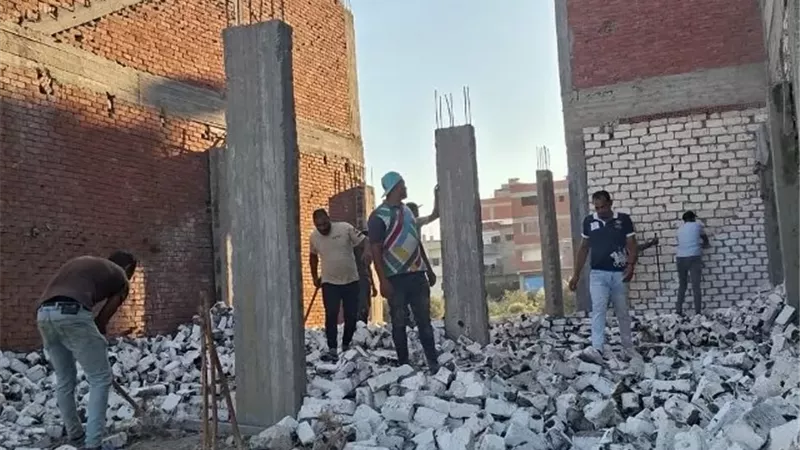 ازالة جميع التعديات على الاراضى الزراعية فى مهدها بالإسكندرية