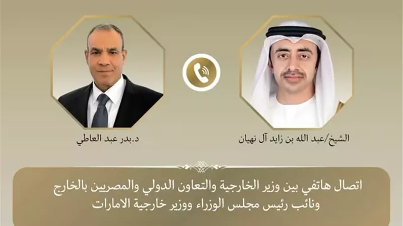 وزير الخارجية يبحث مع نظيره الإماراتي مستجدات الأوضاع الإقليمية