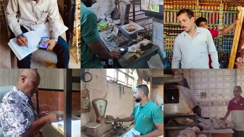 تحرر 67 مخالفة وضبط كيك منتهي الصلاحية وسجائر وتونة بدون فواتير ب