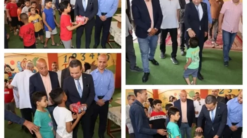 الغريب يزور دار أبناء الحسن والحسين ويوزع حلوى المولد على الأطفال
