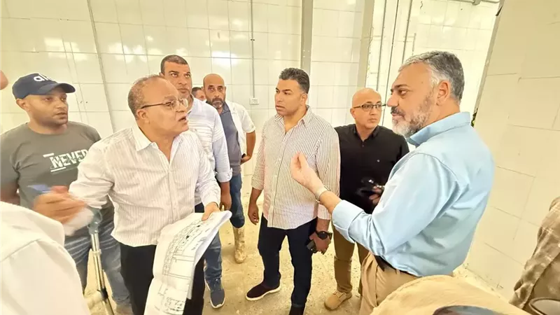 نائب محافظ السويس يتفقد المجزر الآلي بقرية الألبان الجديدة