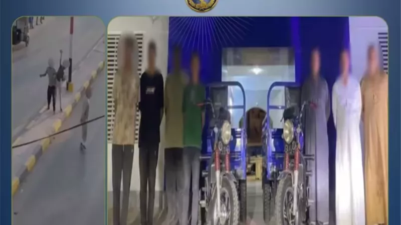 ضبط طرفي مشاجرة للتراشق بالحجارة بسبب 