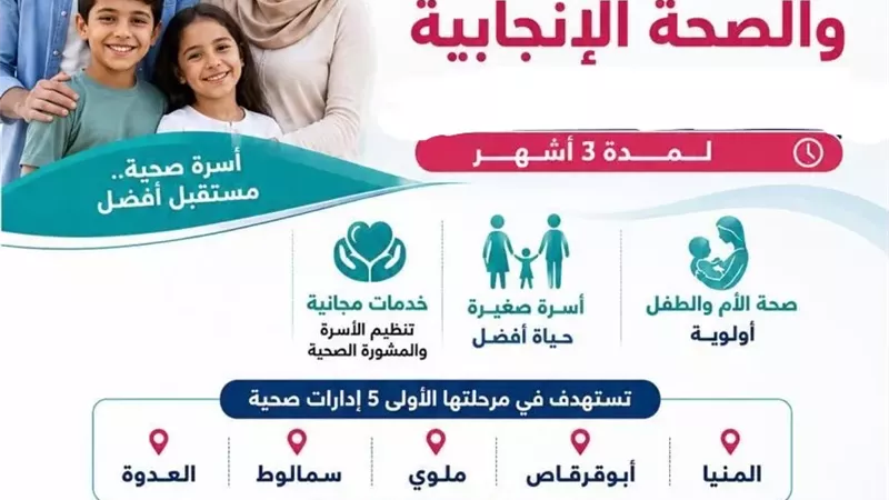 حملة موسعة لتنظيم الأسرة والصحة الإنجابية في المنيا ..غدا