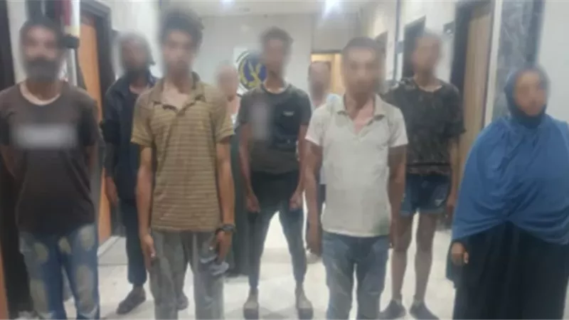 ضبط 8 رجال وسيدتين استغلوا الأطفال في التسول واستجداء المارة