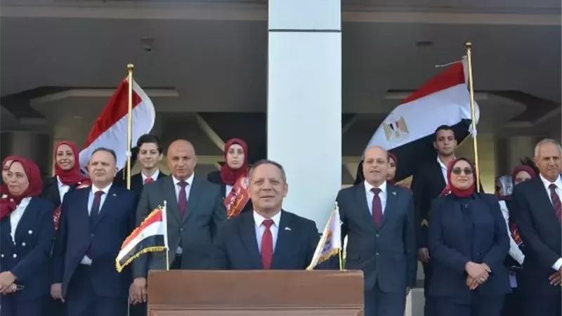 شعلة أسبوع شباب الجامعات تصل جامعة دمياط