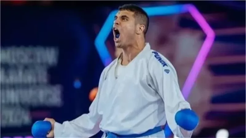 يوسف بدوي يتوج ببرونزية الكاراتيه في دورة ألعاب البحر المتوسط