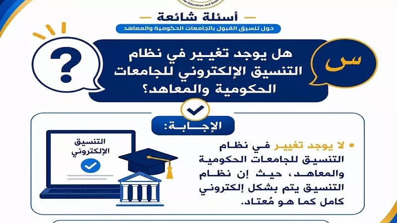 التعليم العالي تنشر دليلًا إرشاديًا لطلاب المرحلة الثالثة للتنسيق