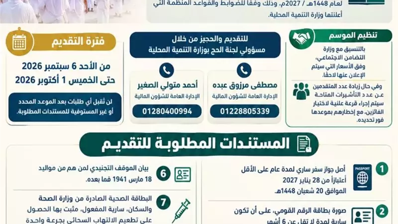 كدواني يدعو العاملين وأسرهم للتقدم لأداء فريضة الحج لعام 2027