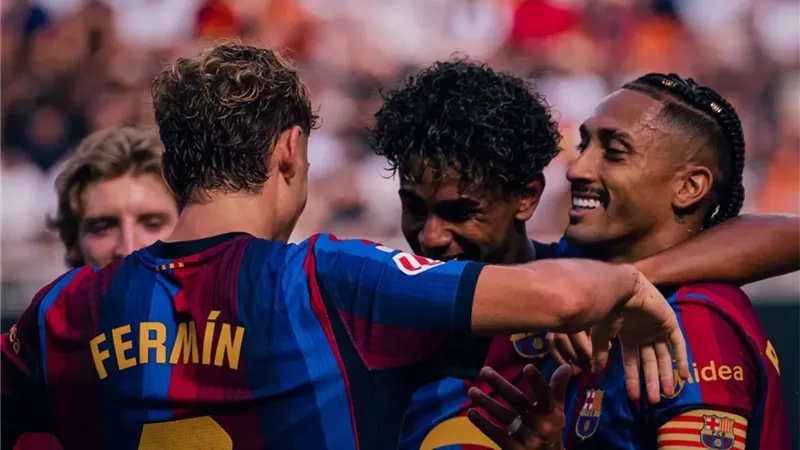 فيرمين لوبيز رجل مباراة برشلونة وفالنسيا بالدوري الإسباني