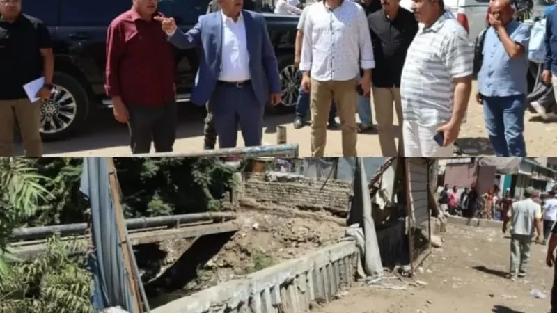 غلق كوبري ترعة الشرقاوية بشبين القناطر وفحص عاجل لحالته الإنشائية