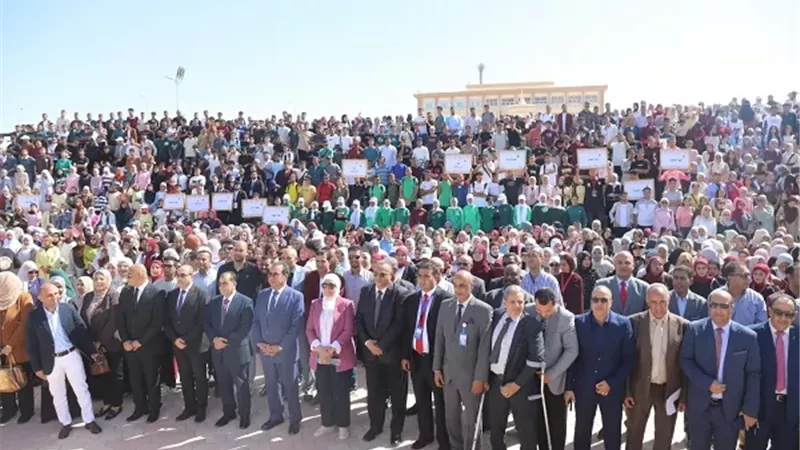 رئيس جامعة قنا يشهد مراسم تحية العلم في مستهل العام الجديد