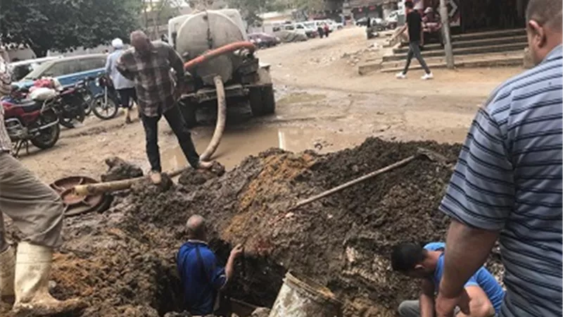 اصلاح كسر بماسوره مياه بسهل حمزة بالجيزة