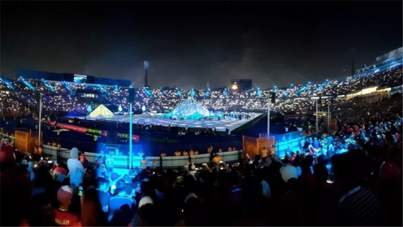 رئيس الاتحاد الإفريقى لكرة القدم يلقى كلمة افتتاح أمم افريقيا للشباب