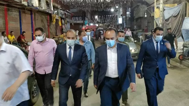 نائب محافظ المنيا فى جولة لتأكيد الاجراءات الاحترازية بشوارع المدينة