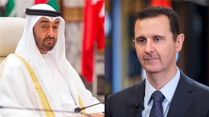 ولي عهد أبوظبي يتلقى اتصالاً هاتفياً من الرئيس السوري