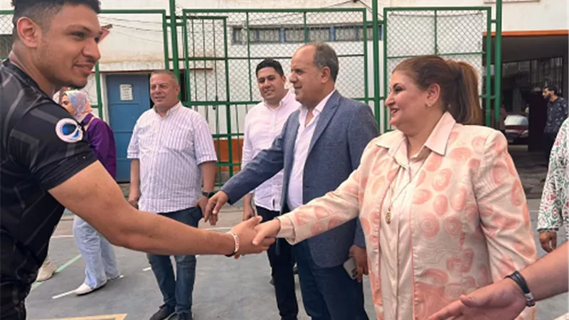 صفاءتؤازرمنتخب الأسكندرية المشارك فى نهائى دوري مراكز الشباب لليد
