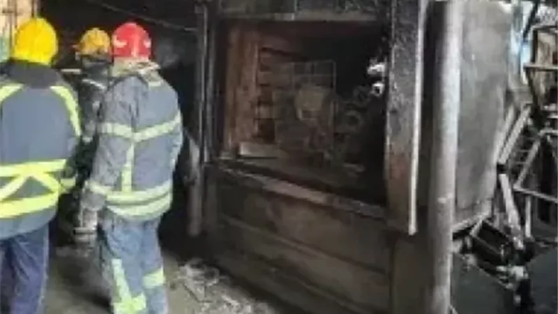 إندلاع حريق بمحل مستلزمات طبية داخل مول تجارى فى المنوفية