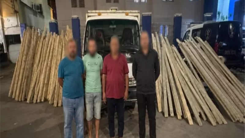 «سرقوا خشبة المقاول».. ضبط مرتكبي واقعة سرقة أخشاب البناء بدمياط