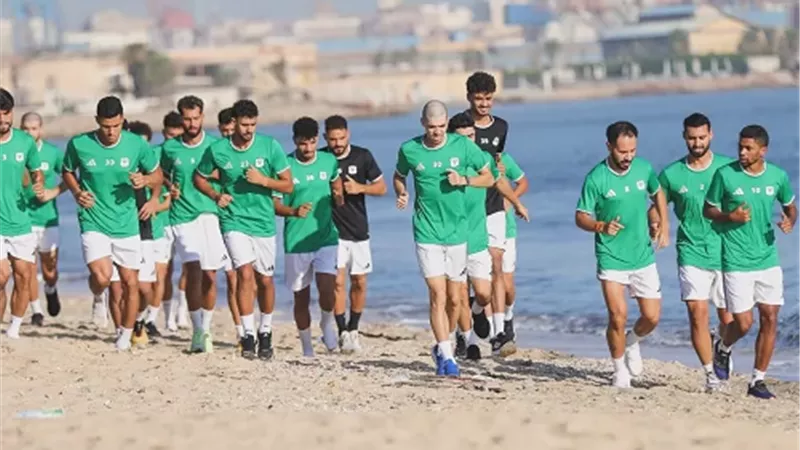 نقل تدريبات المصرى الى شاطىء بحر بورفؤاد