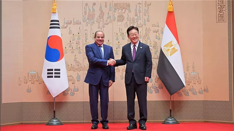 الرئيس السيسي خلال زيارتة كوريا الجنوبية
