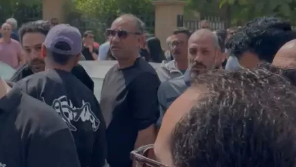 أحمد فهيم فى جنازة حفيد ماجد المصري