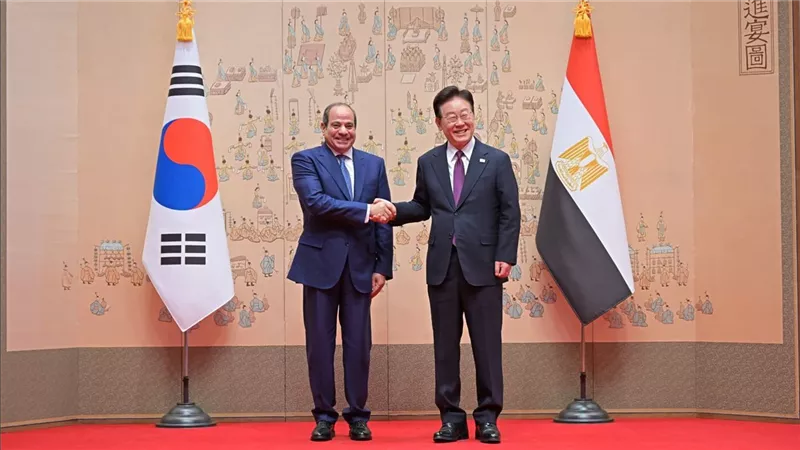 السيسي ورئيس كوريا