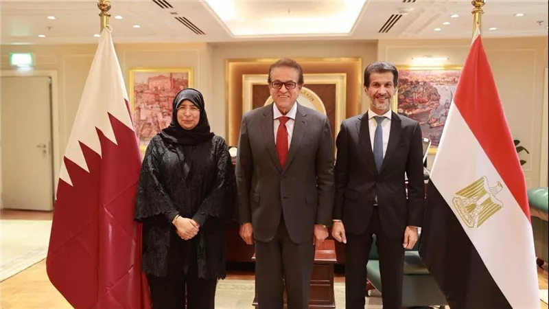 وزير الصحة يستقبل مستشار رئيس الوزراء القطري والمرشحة لمنصب المدير العام لمنظمة الصحة العالمية