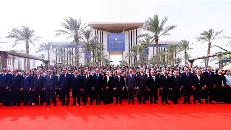 وزير العدل يشهد أداء اليمين القانونية لمعاوني النيابة الإدارية الجدد