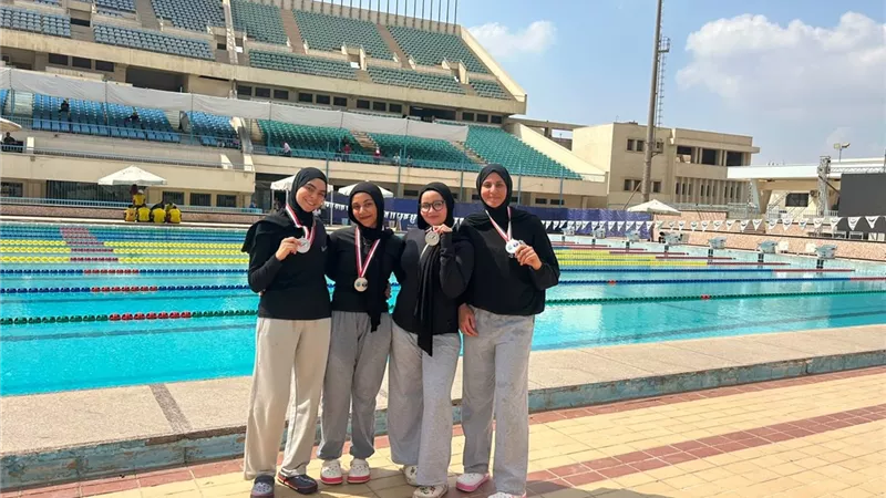 نادي جامعة المنصورة يتوج بـ13 ميدالية في بطولة الجمهورية للسباحة بالزعانف