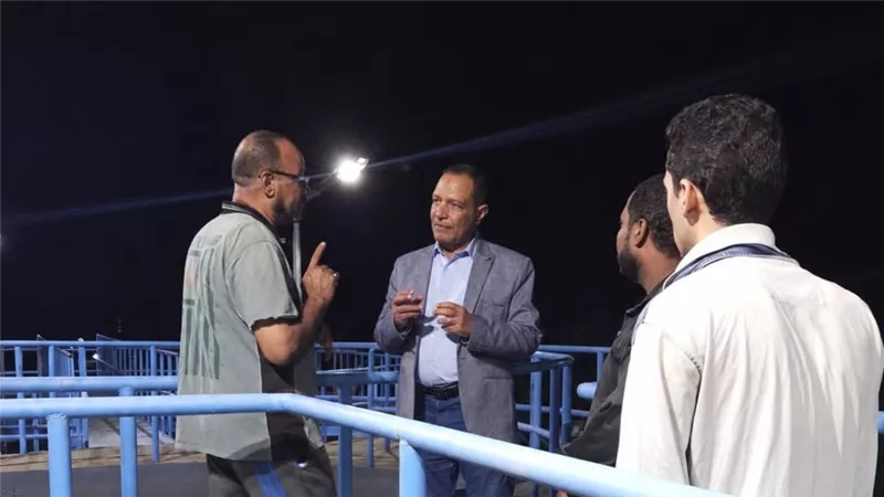 رئيس مياه قنا الجديد يبدأ جولاته الميدانية من محطة مياه الحميدات