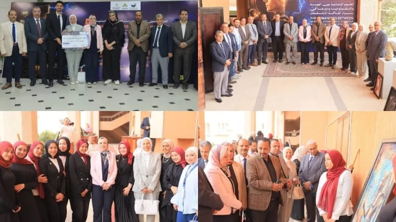جامعة بنها تفتتح المؤتمر الطلابي الخامس للعلوم الإنسانية وتكرم 17 بحثاً 